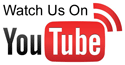 YouTube logo with “Watch us on YouTube” text, inviting visitors to explore CurrencyXchanger’s video content